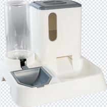 Comedouro com Reservatório de Ração e Bebedouro Para Cães e Gatos