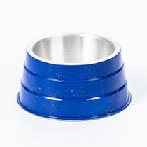 Comedouro de Alumínio Leve Mini Azul - Nf Pet