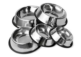 Comedouro de inox com base emborrachada GRANDE antiderrapante