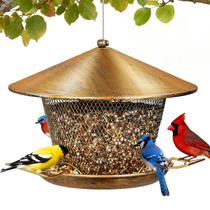 Comedouro de Pássaros Samhe em Metal para Área Externa, Suspenso, 25 cm, Teto, 1,6 kg Comedouro de Pássaros Samhe em Metal para Área Externa, Suspenso, 25 cm, Teto, 1,6 kg