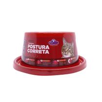 Comedouro De Postura Correta Para Gatos Vermelho