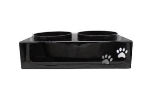 Comedouro duplo cães gatos potes 400ml pequeno porte
