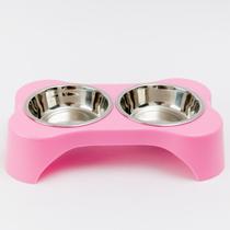 Comedouro Duplo com Suporte Elevado para Cães Bones