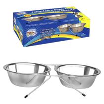 Comedouro Duplo Inox 13cm - Western Comedouro Duplo Inox 13cm - Western