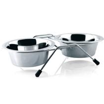 Comedouro Duplo Inox 1,90 Litros - 30117 - CHALESCO