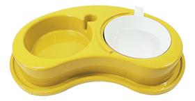 Comedouro Duplo Luxo Pelos Longos Cães E Gatos - Furacão Pet Comedouro Duplo Luxo Pelos Longos Cães E Gatos - Furacão Pet