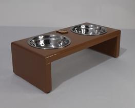 Comedouro Duplo Para Cães e Gatos Tamanho PP Com 12 cm de Altura Comedouro Duplo Para Cães e Gatos Tamanho PP Com 12 cm de Altura