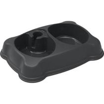 Comedouro Duplo para Cães Plast Pet Cores Sortidas 600ml