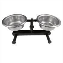 Comedouro Duplo Polido Avipet Alto Regulável 150ml Gato