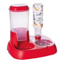 Comedouro E Bebedouro 1 Litro Para Pets Animal De Estimação Até 1,5Kg Ração Gato Cachorro Pote Água Comida