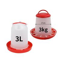 Comedouro E Bebedouro Automático Para Aves De 3kg E 3L, Dispensador De Água Para Galinhas E Pássaros