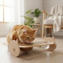 Comedouro e Bebedouro de vidro higiênico para Gatos Comedouro e Bebedouro de vidro higiênico para Gatos