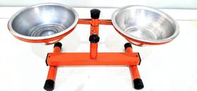 Comedouro e bebedouro (duplo 2 em 1) regulável