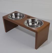 Comedouro e Bebedouro Duplo Alto Para Cães Com 20 cm de Altura!