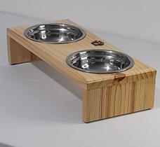 Comedouro e Bebedouro Duplo Para Cães e Gatos Tamanho P