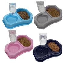 Comedouro e Bebedouro Duplo Para Pet com Suporte Para Garrafa com Sistema Anti-Formiga Comedouro e Bebedouro Duplo Para Pet com Suporte Para Garrafa com Sistema Anti-Formiga