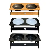 Comedouro e Bebedouro Elevado Para Pets Com 2 Tigelas Livre de BPA