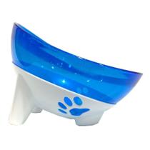 Comedouro e bebedouro inclinado 450 gr - 600 ml azul glitter - PET TOYS