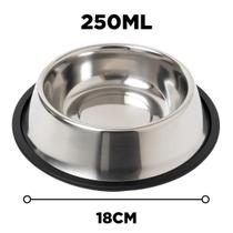 Comedouro e Bebedouro Inox Para Cachorro Gato Antiderrapante
