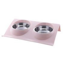 Comedouro e Bebedouro Para Cães e Gatos Filhote Tigelas Inox