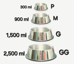 Comedouro e Bebedouro Polido de Aluminio para Caes e Gatos