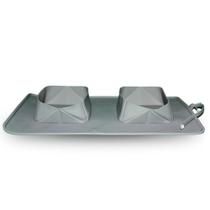 Comedouro e Bebedouro Portátil Duplo Borracha Cães e Gatos