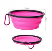Comedouro e Bebedouro Portátil e Retrátil de Silicone 350ml