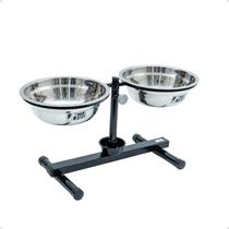 Comedouro e Bebedouro Premium Inox Antiformiga Regulável 2,4L Comedouro e Bebedouro Premium Inox Antiformiga Regulável 2,4L
