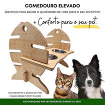 Comedouro e Bebedouro Regulável para GATOS Duplo