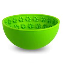 Comedouro e Tapete de Lamber LickLoop Tigela Patinha Nyp 2in1 Para Cães - Verde