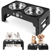 Comedouro Elevado Ajustável Jovrun para Cães com Tigelas de 6,6 a 13,5 cm Comedouro Elevado Ajustável Jovrun para Cães com Tigelas de 6,6 a 13,5 cm