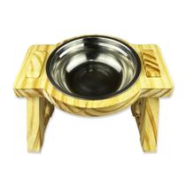 Comedouro Elevado Ergonômico P/ Cães E Gatos 1 Pote Madeira Clara Comedouro Elevado Ergonômico P/ Cães E Gatos 1 Pote Madeira Clara