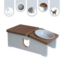 Comedouro Elevado Gato Base Hibrido Bebedouro PetMDF - Porcelana Comedouro Elevado Gato Base Hibrido Bebedouro PetMDF - Porcelana