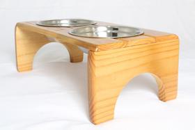 Comedouro Elevado HG - modelo 1 - médio duplo