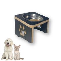 Comedouro Elevado Inclinado Pet Cachorro E Gato Tigela Inox Comedouro Elevado Inclinado Pet Cachorro E Gato Tigela Inox