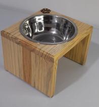 Comedouro Elevado Individual Para Cães de Médio Porte Com 15 cm de Altura