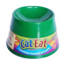 Comedouro Elevado p/ Gatos Pet Games Cat Eat Verde