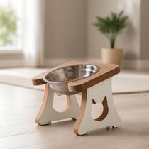 Comedouro Elevado Pet Ergonômico em MDF para Gatos e Cães Ração e Água Comedouro Elevado Pet Ergonômico em MDF para Gatos e Cães Ração e Água