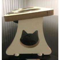 Comedouro em inox triplo para gatos ou cachorros pequenos
