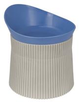 Comedouro Ergonomico Azul Para Gatos Familia Estimação 390ml