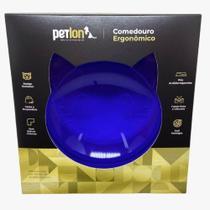 Comedouro Ergonômico Elevado para Gato Anti Formigas Petlon Azul Royal