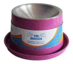 Comedouro Ergonômico Para Gatos Mr Bigode 140 Ml Cor Rosa