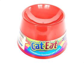 Comedouro Ergonomico Pet Games Cat Eat - Vermelho