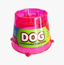 Comedouro Funcional Lento 250 Ml - Rosa Transparente Glitter Comedouro Funcional Lento 250 Ml - Rosa Transparente Glitter