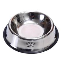 Comedouro Grande Pet Tigela Aço Inox com Base Antiderrapante