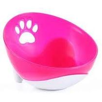 Comedouro Inclinado Pequeno Rosa 200ml Truqys