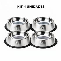 Comedouro Inox Antiderrapante 800ml para Cães e Gatos Bebedouro Pet Comedouro Inox Antiderrapante 800ml para Cães e Gatos Bebedouro Pet
