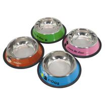 Comedouro Inox Cão Gato Base Antiderrapante Lovely Vibe