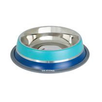 Comedouro Inox Dual Azul G 850ml para Pets - Germanhart Comedouro Inox Dual Azul G 850ml para Pets - Germanhart