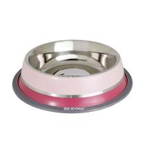 Comedouro Inox Dual Rosa G 850ml para Pets - Germanhart Comedouro Inox Dual Rosa G 850ml para Pets - Germanhart